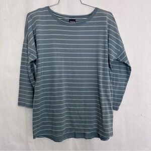 Patagonia Blue Striped Long Sleeve Tee